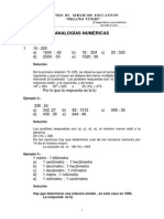 Analogías numéricas: resolución de ejercicios con números faltantes entre paréntesis