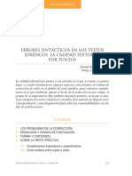 Errores Sintacticos en Los Textos Juridicos - Samuel Gonzalez