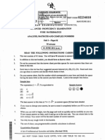 Unit 2 Pure Mathematics (2011) P1