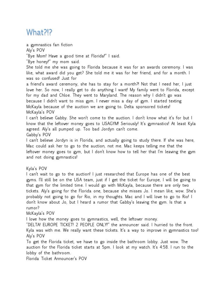 Fanfic What PDF Sports Leisure