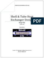 Shell & Tube Heat Exchanger Design: Help File
