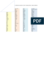 Lista de Verbos Irregulares Com Tradução