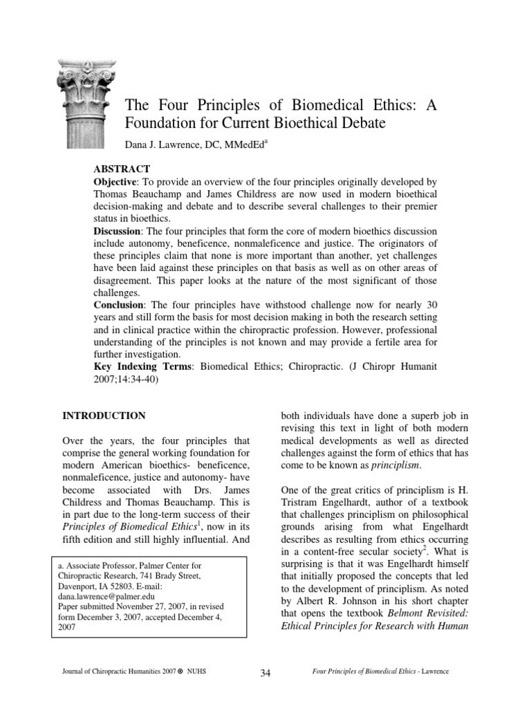 4 Principle of Bioethics | PDF | Bioethics | Autonomy
