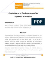 Creatividad y Sociedad. Creatividad en El Diseno Conceptual de Ingenieria de Producto