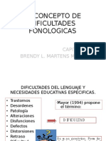 El Concepto de Dificultad Fonologica