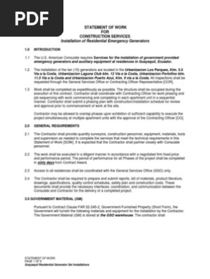 Statement of Work