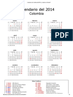 Calendario de Colombia Del 2014 - ¿Cuándo en El Mundo - PDF