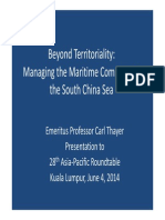 Thayer Beyond Territoriality: Managing The Maritime Commons in The South China Sea