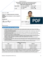 Wbjeem-2014 Admit Card 1