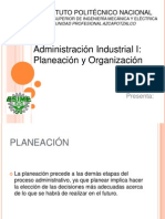 Planeacion y Organizacion