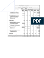 Presupuesto Analítico C.S. Huarango y El Porvenir