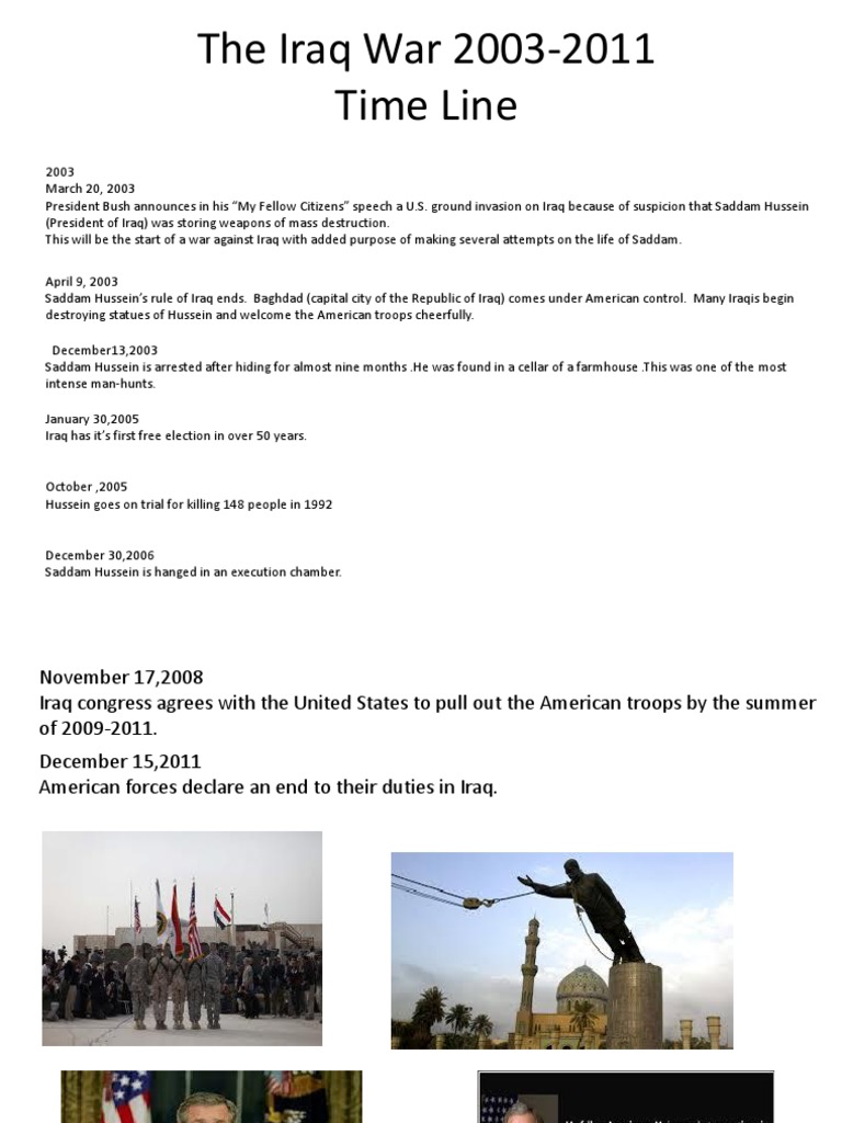 Key Dates of the 2003 Iraq Invasion | PDF | Travel | History