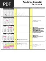 Academic Calendar (2014-2016) | PDF | Academic Term | Observances