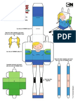 Adventure Time Fionna Paper Toy