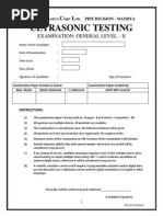UT Level II Final Exam Questions | PDF