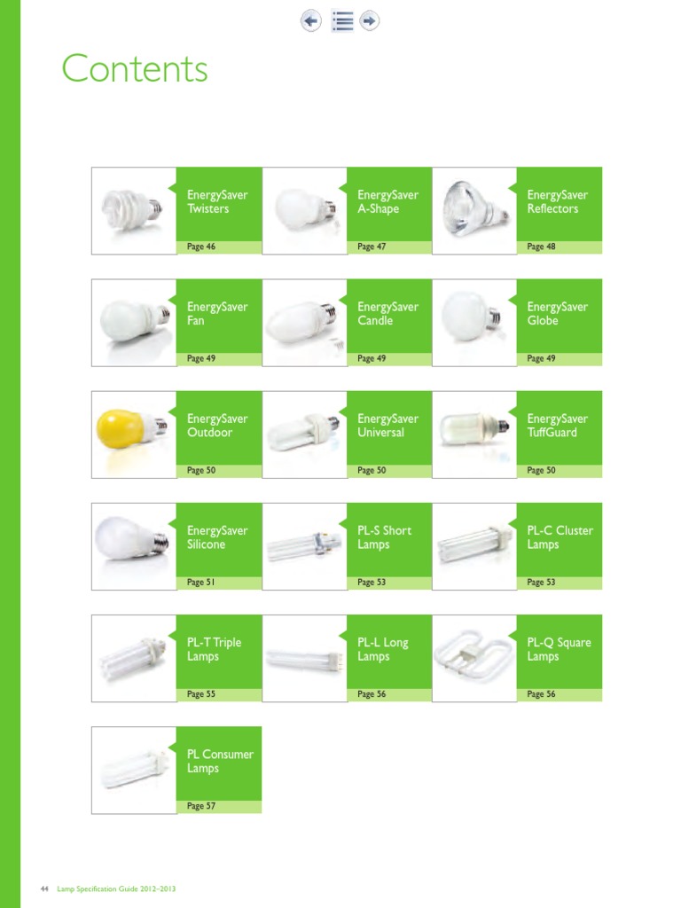 Lamp Specification Guide 2012-2013 | PDF | Incandescent Light Bulb ...
