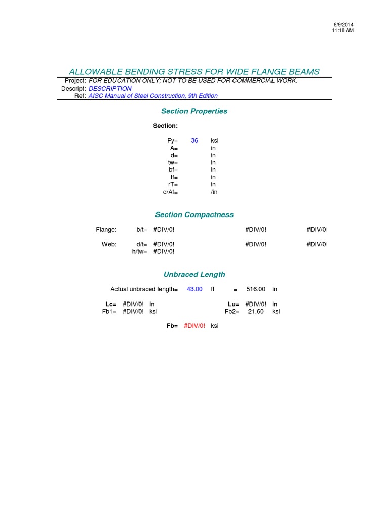 Spreadsheet For Sign Structure - WF | PDF