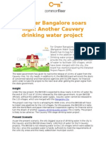 Greater Bangalore Soars High Another Cauvery Drinking Water Project