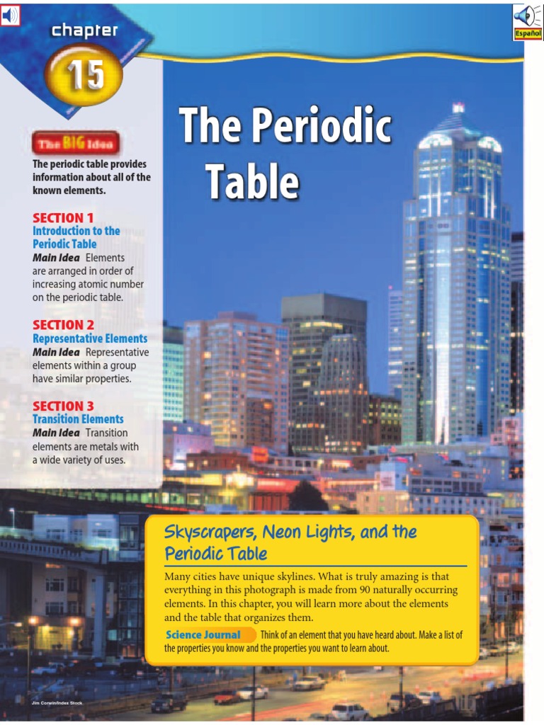 Chap15 Periodic Table | PDF | Chemical Elements | Periodic Table