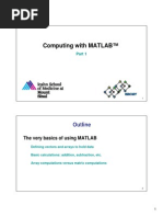 Computing With MATLAB™: Outline