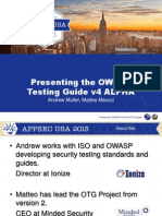 APPSEC2013 OWASP Testing Guide v4 Alpha