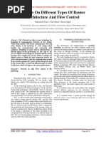 Review On Different Types Of Router Architecture And Flow Control