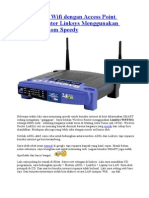 Cara Setting Wifi Dengan Access Point Wireless Router Linksys Menggunakan Koneksi Telkom Speedy