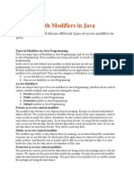 Modifiers in Java