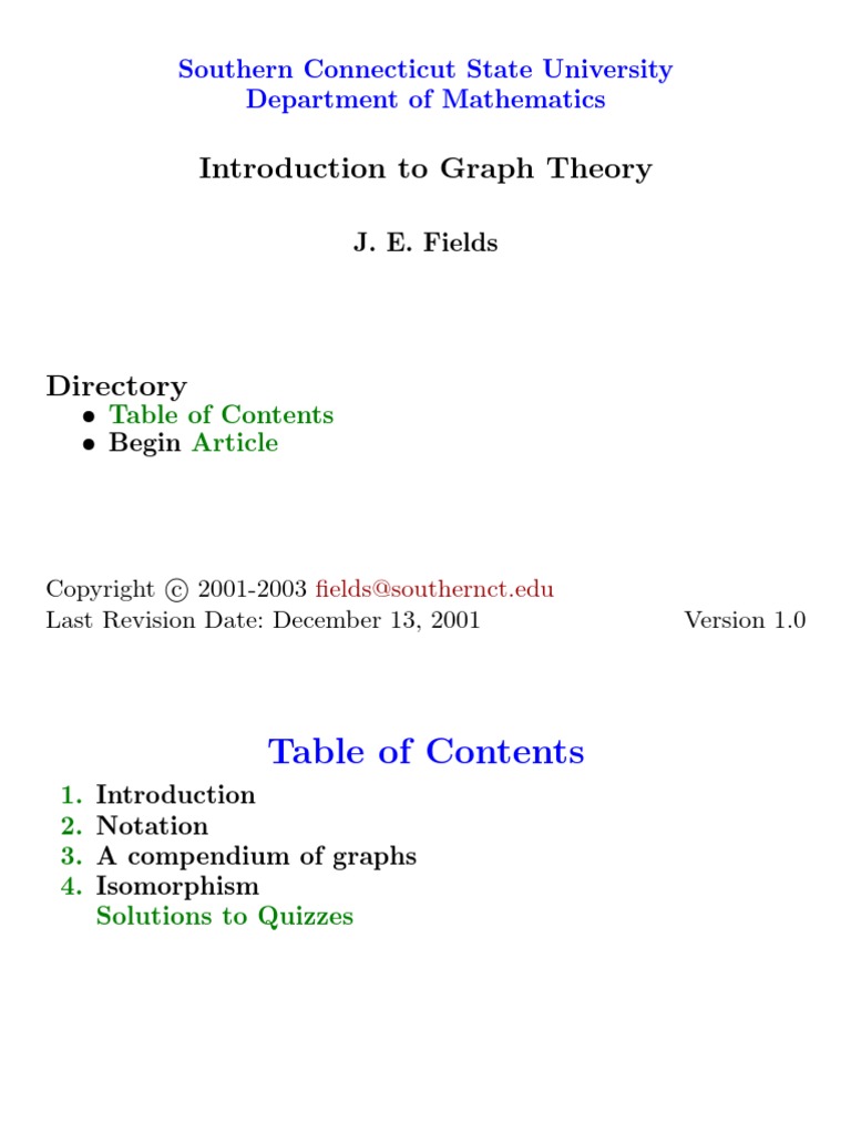 Intro To Graph Theory