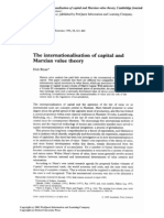 Internationalisation of Capital and Theory of Value