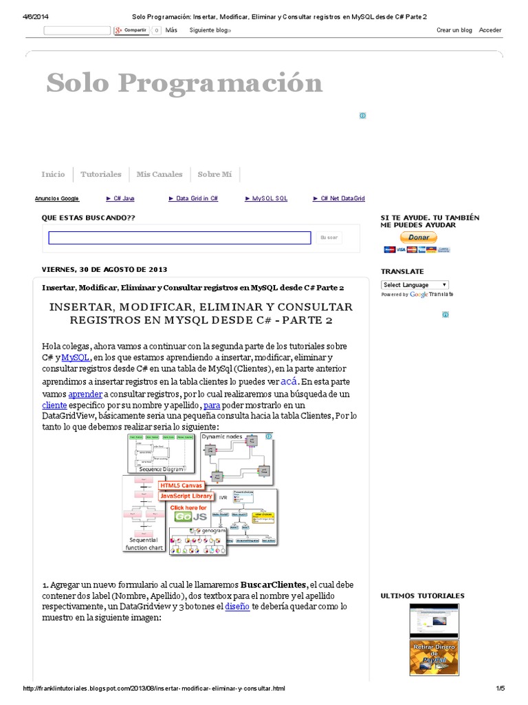 Consultas MySQL en C# Parte 2 | PDF | C Sharp (lenguaje de programación ...