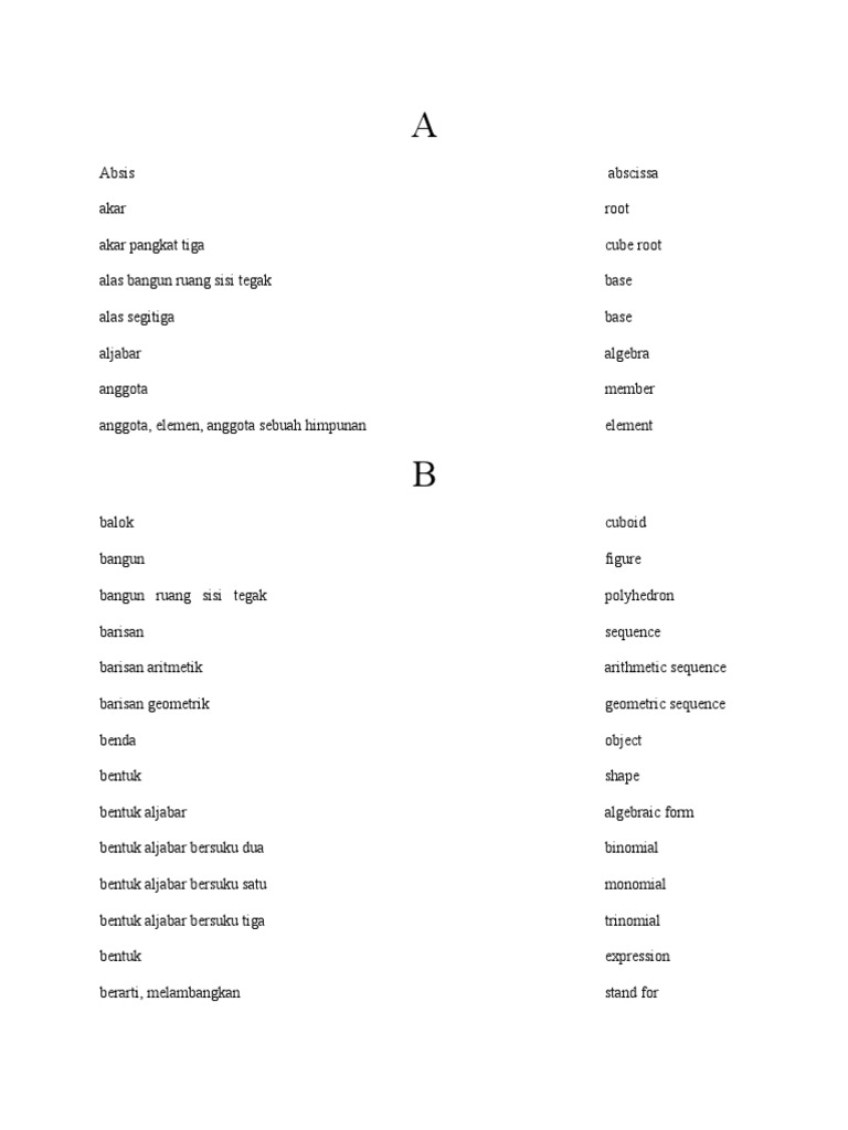 kamus matematika