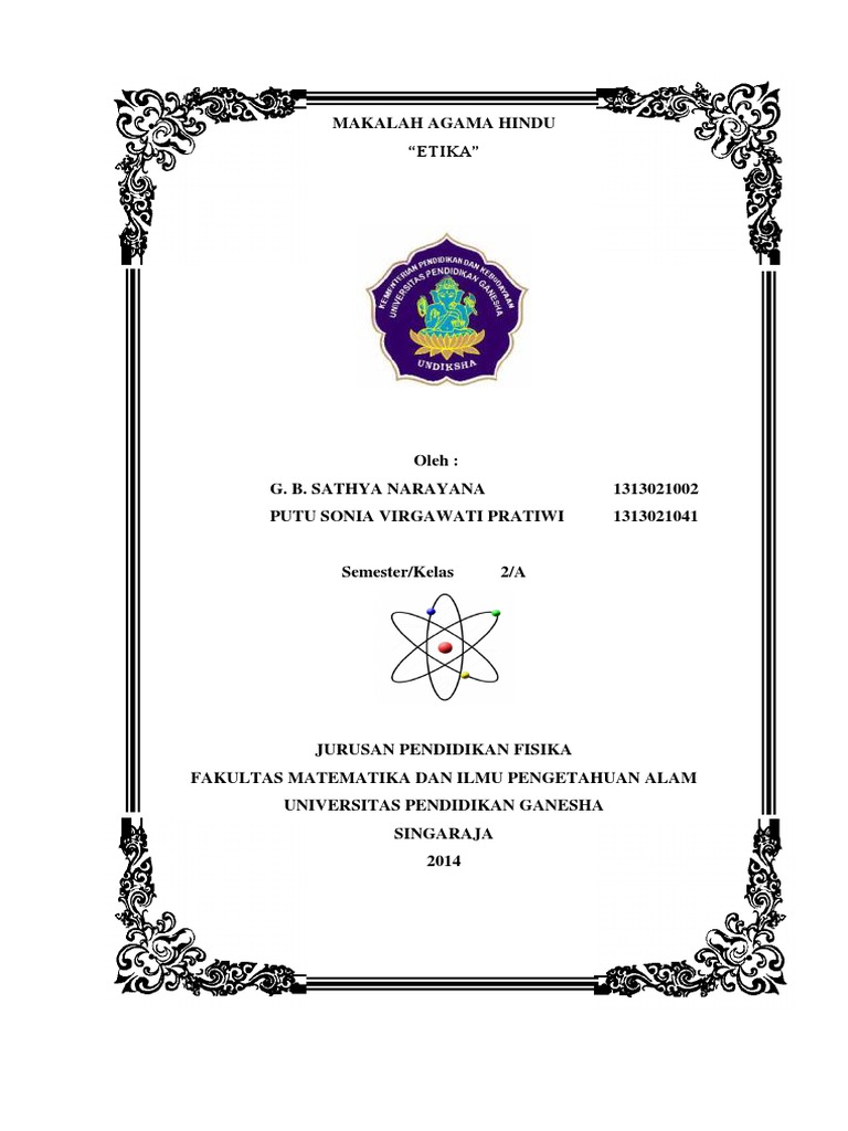 Contoh Makalah Agama Hindu Dikdasmen