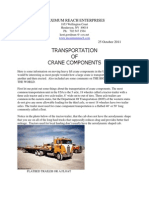 Transportation of Crane Components