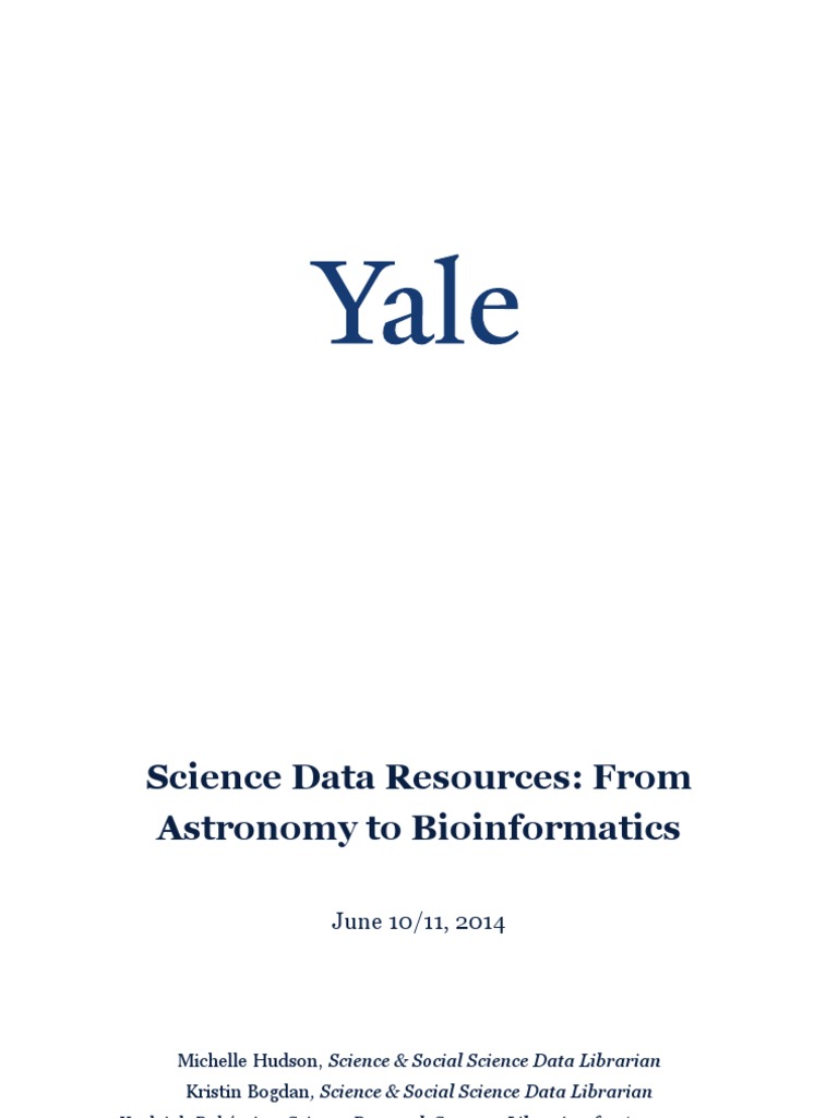 Science Data Resources Overview | PDF | Bioinformatics | Epidermal ...