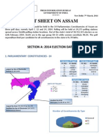 Fact Sheet On Assam: Section A: 2014 Election Data