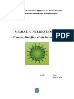 Migratia Internationala - Proiect