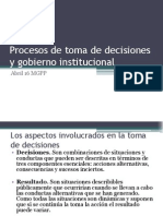 Procesos de Toma de Decisiones y Gobierno Institucional