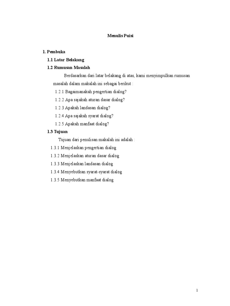 MAKALAH menulis puisi