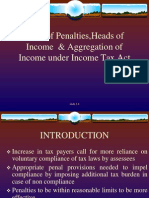 Levy of Penalties, Heads of Income & Aggregation of Income Under Income Tax Act