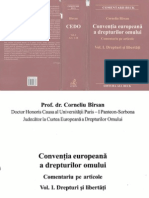 Convenţia Europeană A Drepturilor Omului. Comentariu Pe Articole - Vol I. Drepturi Şi Libertăţi - C.bîrsan - 2006