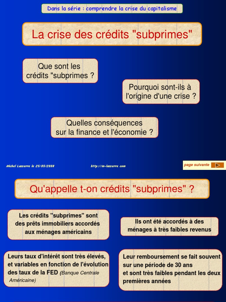Crise des Subprimes : Causes et Conséquences | PDF | Subprime | Titrisation