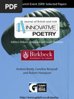 Download Journal of British and Irish Innovative Poetry Birkbeck Launch Event 2009 - Selected Papers by Gylphi Limited SN22924473 doc pdf