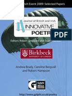 Journal of British and Irish Innovative Poetry: Birkbeck Launch Event 2009 - Selected Papers