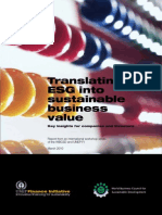 Translating ESG Into Sustainable Business Value Key Insights For Companies and Investors UNEPfi 2010