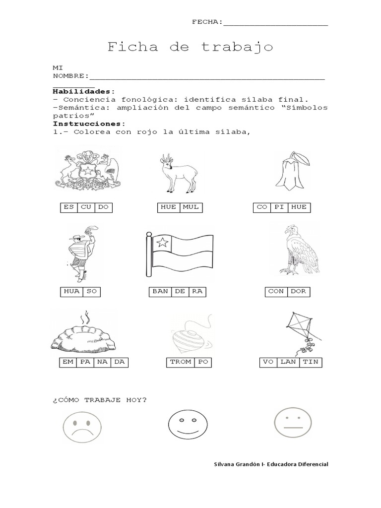 Segmentación Silábica y Símbolos Patrios | PDF | Artes del Lenguaje y ...