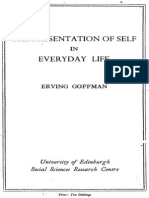 Erving Goffman the Presentation of Self in Everyday Life 1956