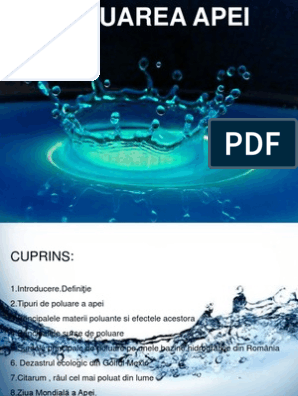 Poluarea Apei | PDF