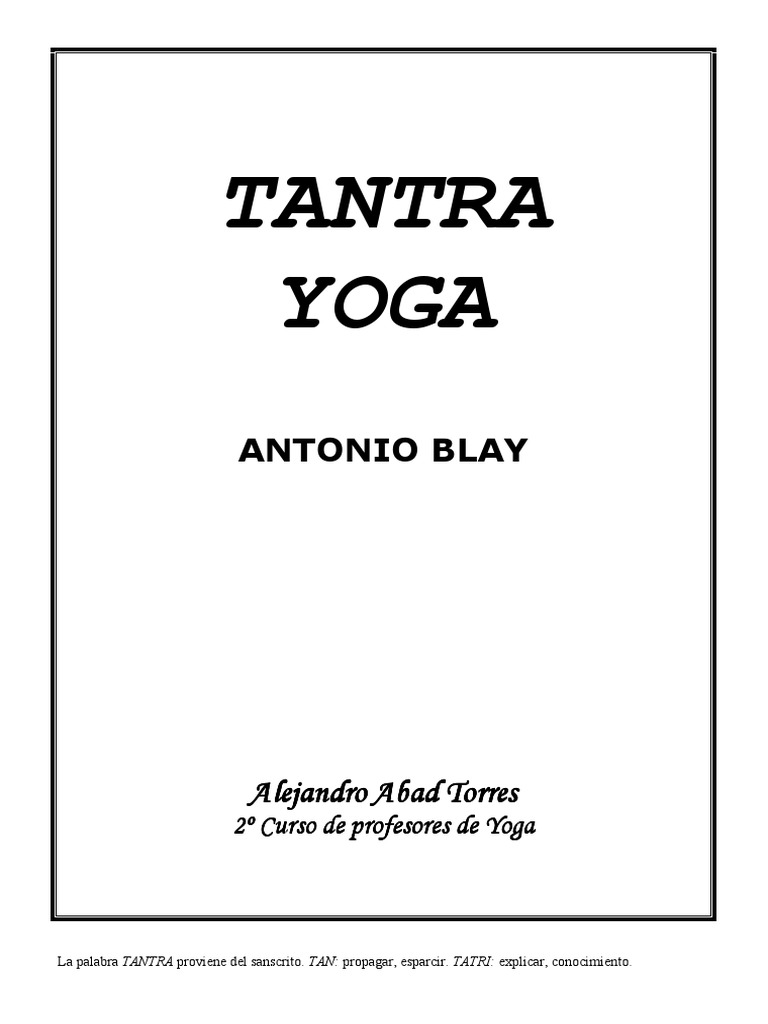 Tantra Yoga: Conocimiento y Práctica | PDF | Yoga | Chakra