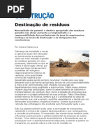 Destinação de Resíduos